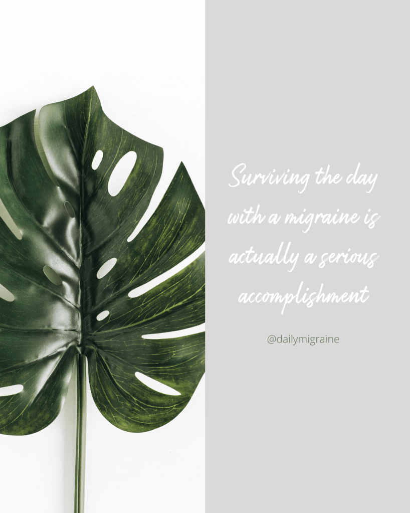 Visual of a quote about migraines to convey the seriousness of migraines on individuals.